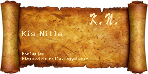 Kis Nilla névjegykártya